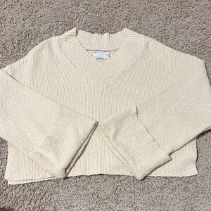 ASOS Cream V-Neck Sweater